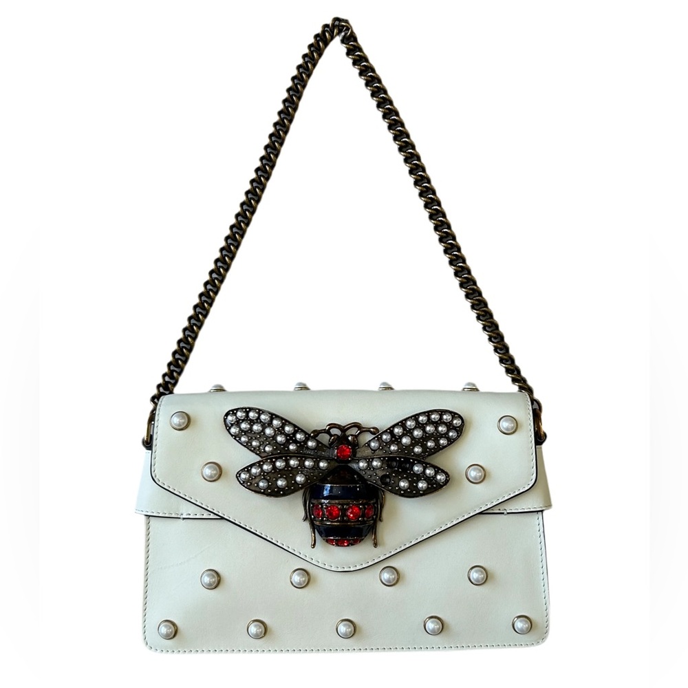 Gucci Queen Margaret Broadway Pearl Shoulder Bag